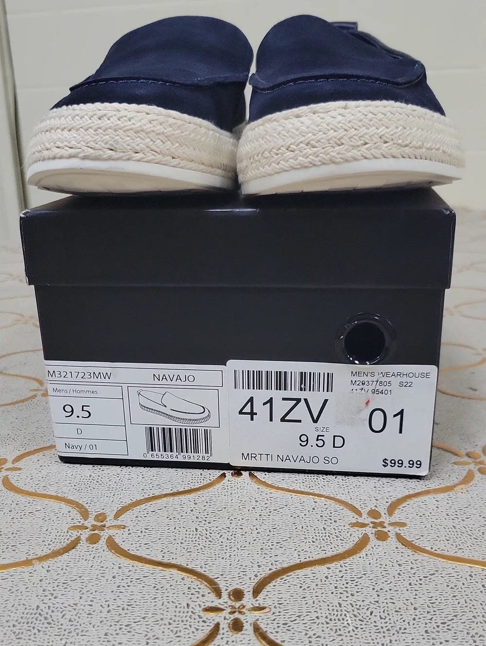 Men's Navy Slip-On Casual Shoes - Unknown Brand
